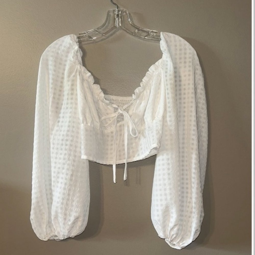 Shein white top, size S